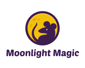 Midnight - Full Moon Mouse logo design