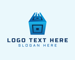 Container - Cube Package Logistics logo design