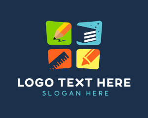 Student School Pencil Logo