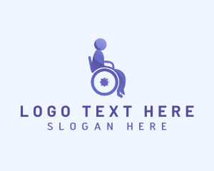 Hospital - Wheelchair Handicap Therapy logo design