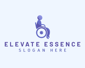 Nursing Home - Wheelchair Handicap Therapy logo design
