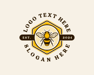 Insect - Bee Farm Honey logo design