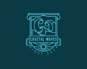 Surfing Waves Resort logo design