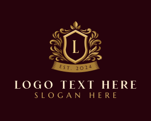 Greek Letter - Luxury Ornamental Shield logo design