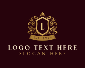 Badge - Luxury Ornamental Shield logo design