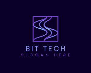 Tech Frequency Wave logo design