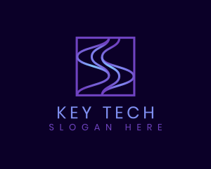 Tech Frequency Wave logo design