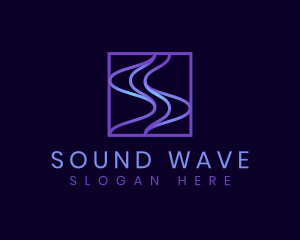 Tech Frequency Wave logo design