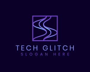 Tech Frequency Wave logo design