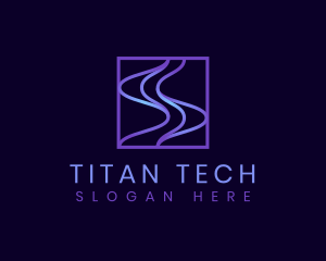 Tech Frequency Wave logo design