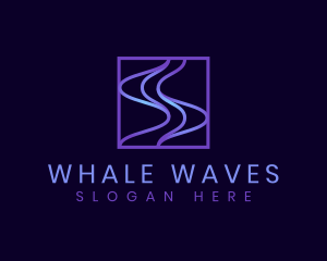 Tech Frequency Wave logo design