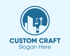 Customs - City Crane Construction logo design