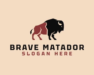 Bullfighter - Wild Bison Bullfighter logo design