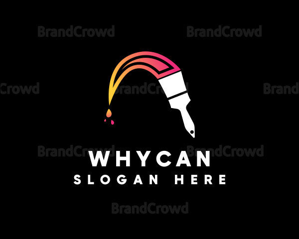 Gradient Paint Brush Logo