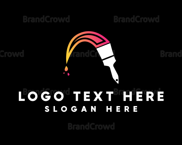 Gradient Paint Brush Logo