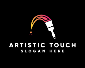 Gradient Paint Brush logo design