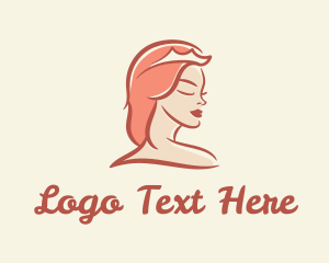 Pageantry - Red Princess Bust logo design