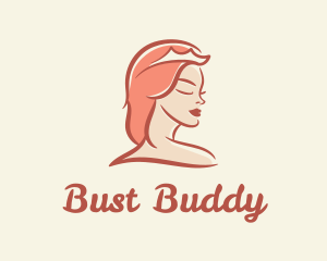 Bust - Red Princess Bust logo design