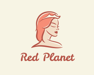 Red Princess Bust logo design