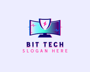 Tech Computer Monitor logo design