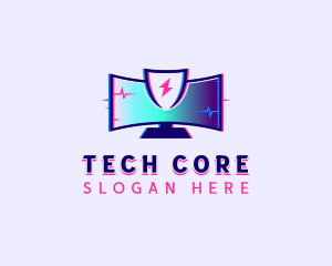 Tech Computer Monitor logo design