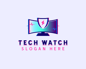 Tech Computer Monitor logo design