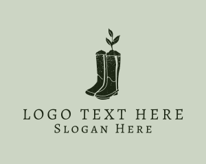 Eco - Green Gardening Boots logo design
