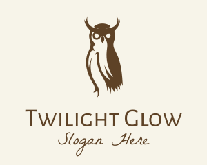 Twilight - Brown Owl Bird logo design