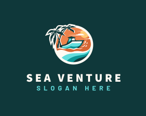 Boat Travel Vacation logo design