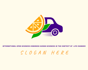 Produce - Orange Express Truck logo design