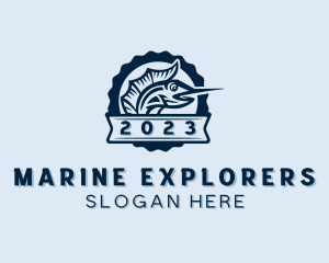 Marine Swordfish Fishing logo design