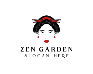 Asian - Asian Geisha Woman logo design