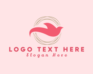 Pigeon - Elegant Dove Nest Circle logo design