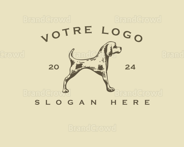 Pet Hound Dog Logo