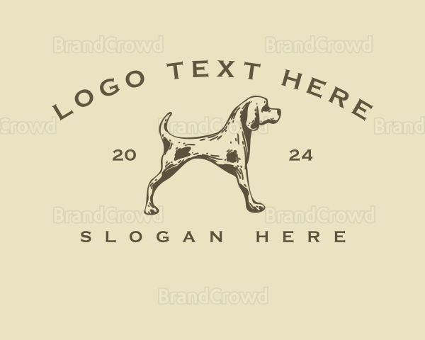 Pet Hound Dog Logo