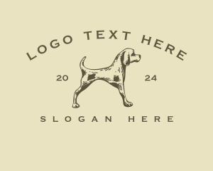 Vintage - Pet Hound Dog logo design