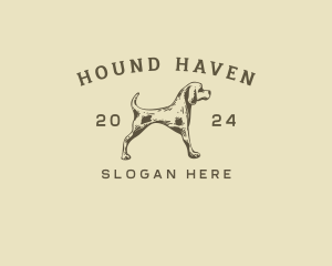 Pet Hound Dog  logo design