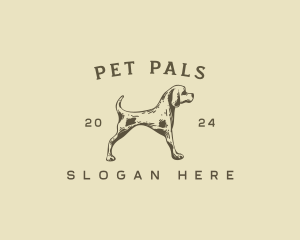 Pet Hound Dog  logo design