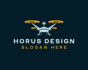 Drone Lens Propeller logo design