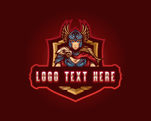 Hero - Gaming Female Valkyrie logo design