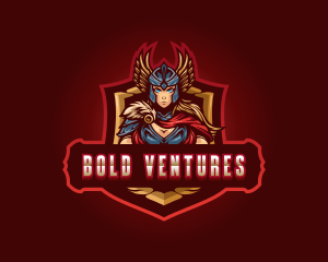 Gaming Female Valkyrie logo design