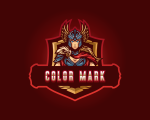 Gaming Female Valkyrie logo design