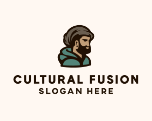 Ethnicity - Cool Beard Man logo design