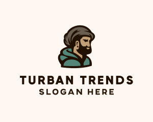 Turban - Cool Beard Man logo design