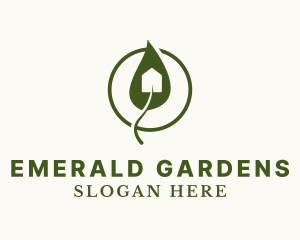 Leaf Gardening Trowel logo design