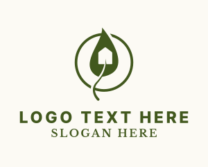 Trowel - Leaf Gardening Trowel logo design