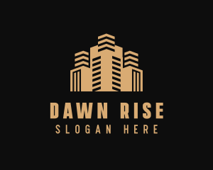 High Rise Building Realty logo design