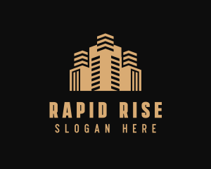 High Rise Building Realty logo design