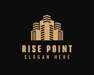 High Rise Building Realty logo design