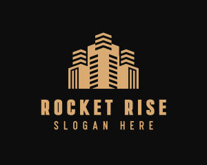 High Rise Building Realty logo design